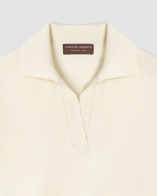 Polo skipper manica lunga Bianco ottico | Filippo De Laurentiis