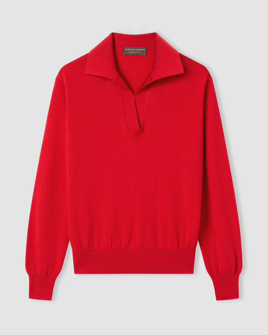 Polo skipper manica lunga Rosso | Filippo De Laurentiis