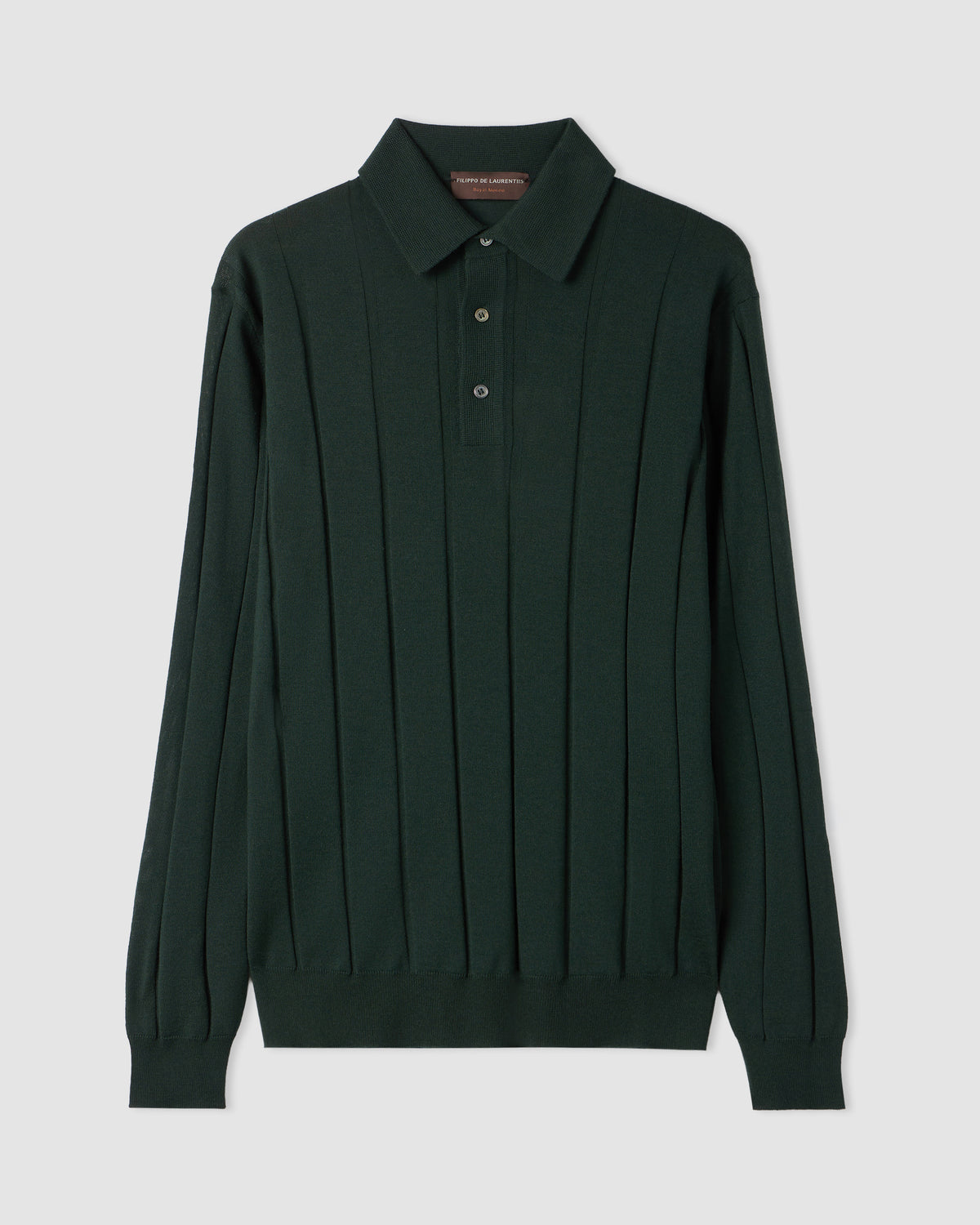 Polo manica lunga Verde Bottiglia | Filippo De Laurentiis