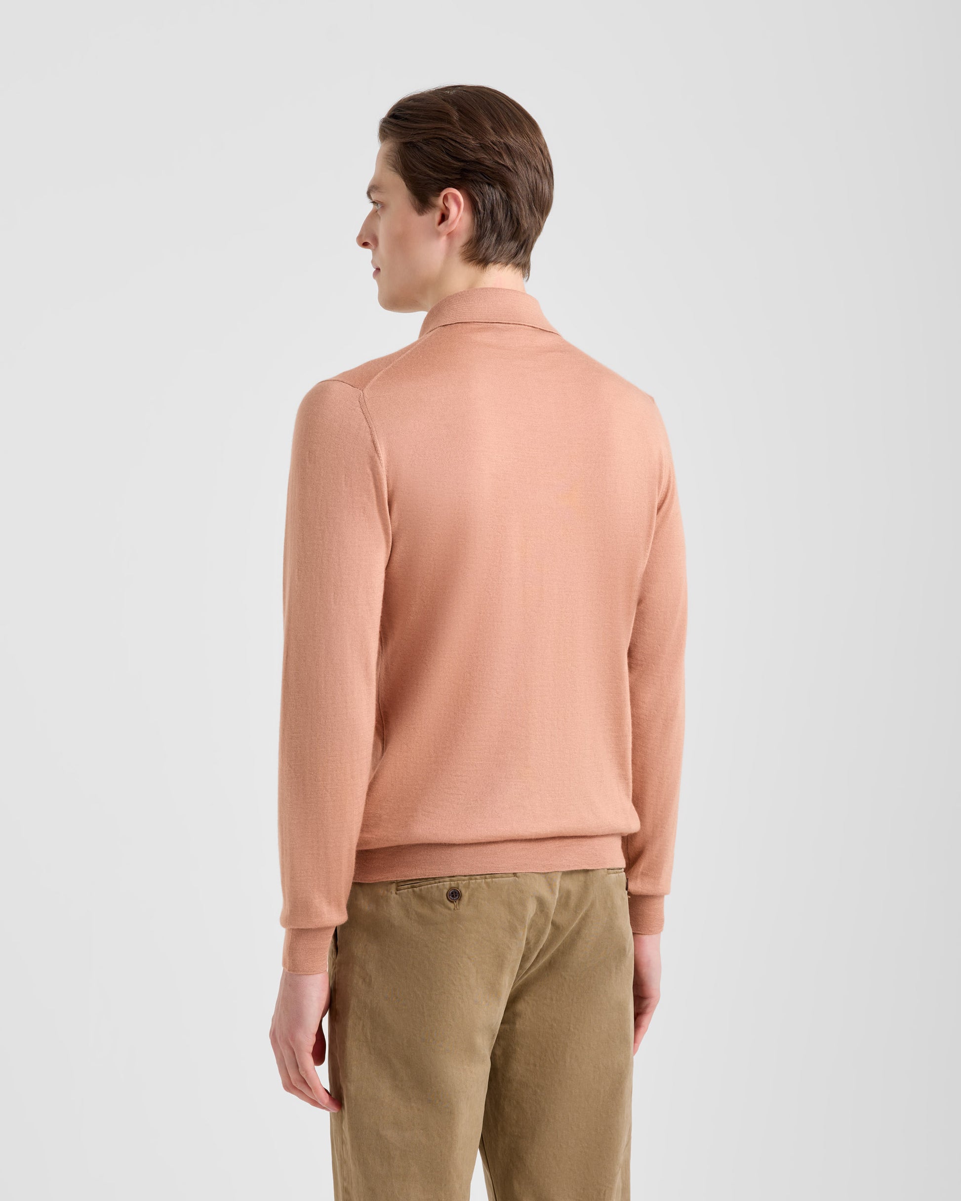 Maglia polo manica lunga Pesca | Filippo De Laurentiis