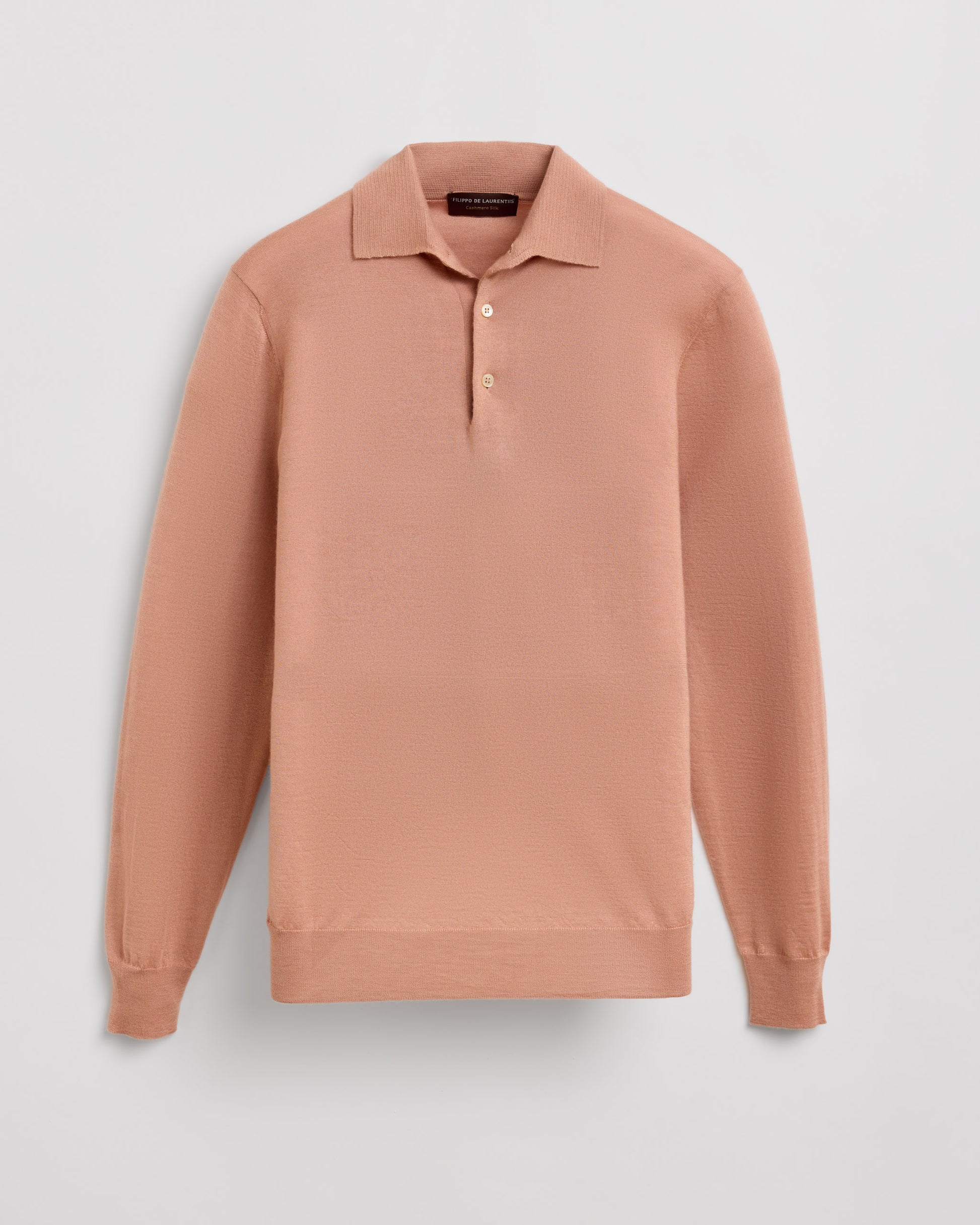 Maglia polo manica lunga Pesca | Filippo De Laurentiis