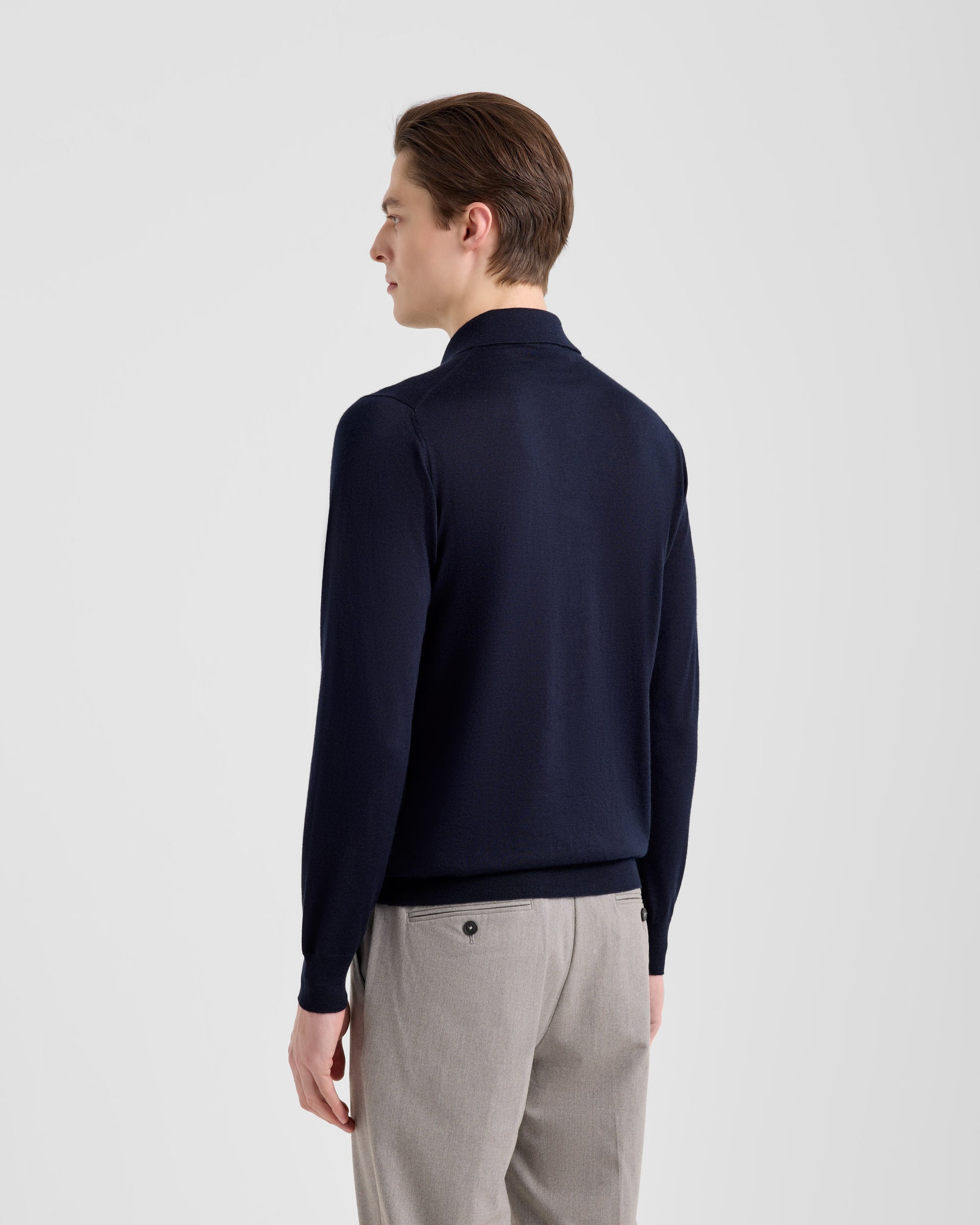 Maglia polo manica lunga Navy | Filippo De Laurentiis