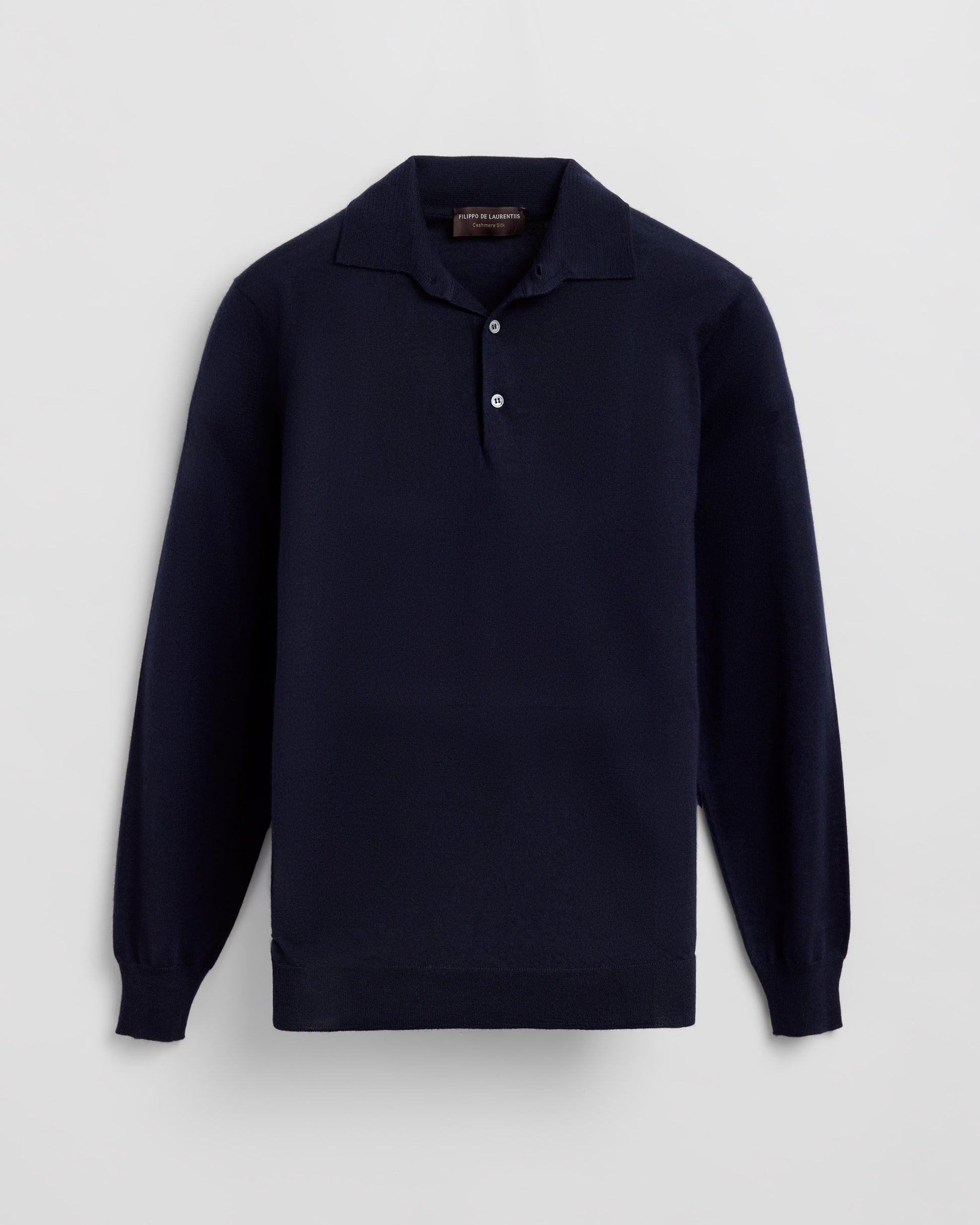 Maglia polo manica lunga Navy | Filippo De Laurentiis