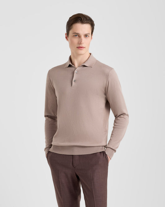 Long sleeve polo sweater |144951|