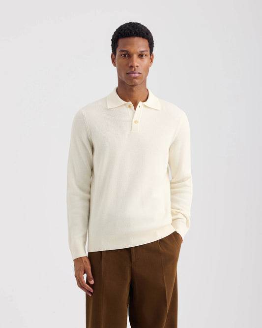 Polo manica lunga Latte | Filippo De Laurentiis