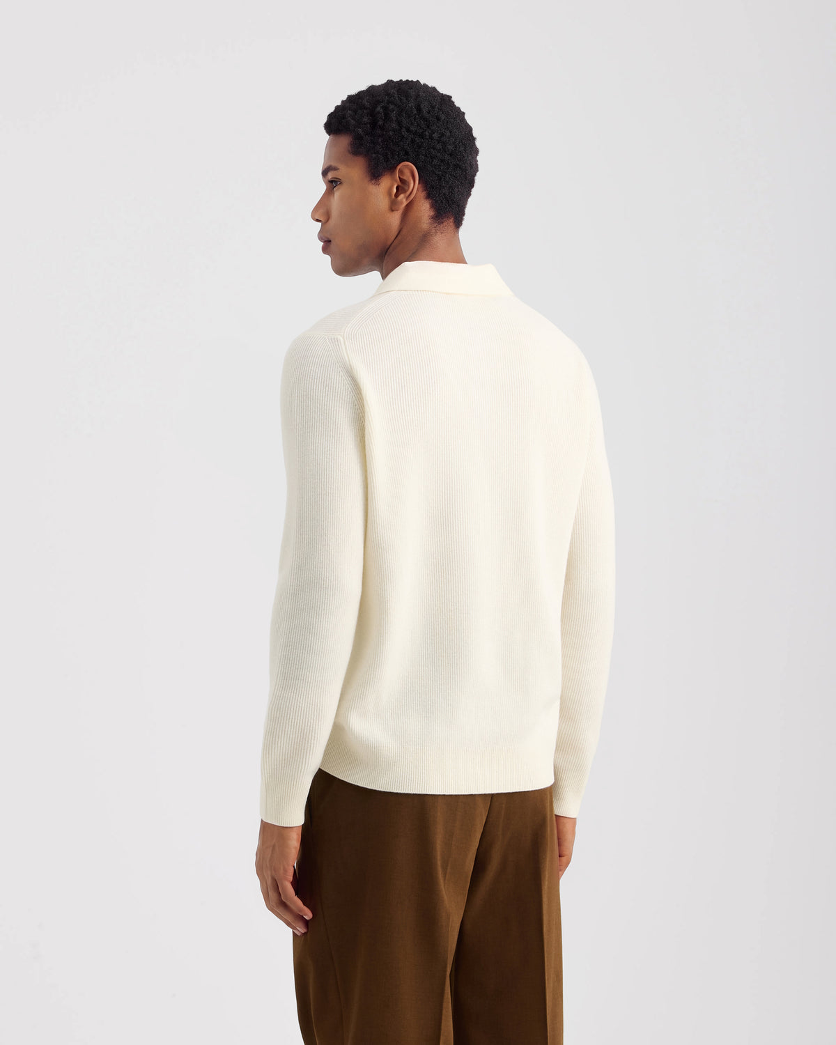 Polo manica lunga Latte | Filippo De Laurentiis