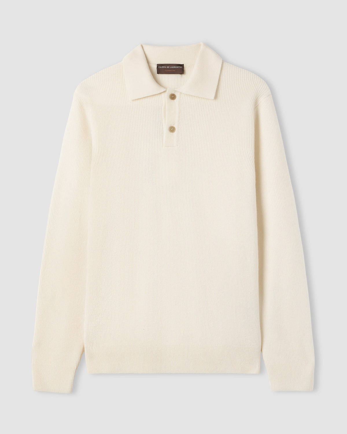 Polo manica lunga Latte | Filippo De Laurentiis