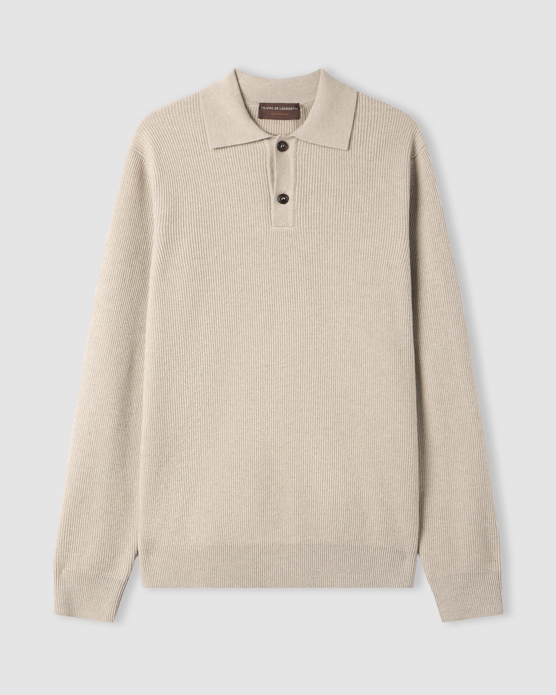 Polo manica lunga Ecru | Filippo De Laurentiis