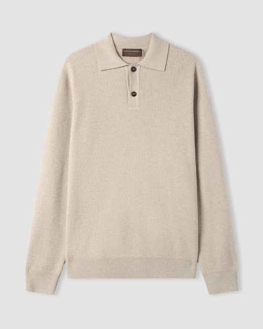 Polo manica lunga Ecru | Filippo De Laurentiis