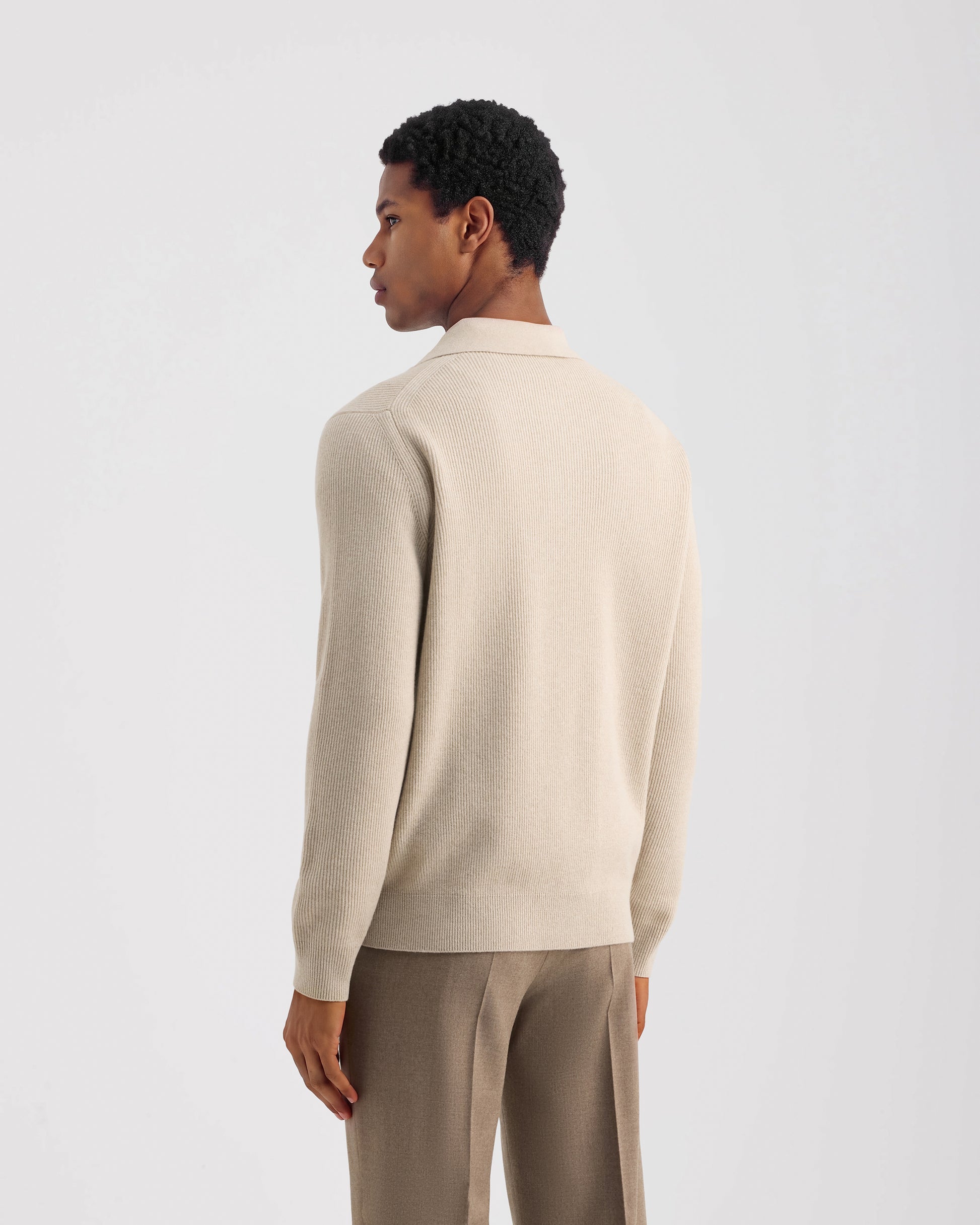 Polo manica lunga Ecru | Filippo De Laurentiis