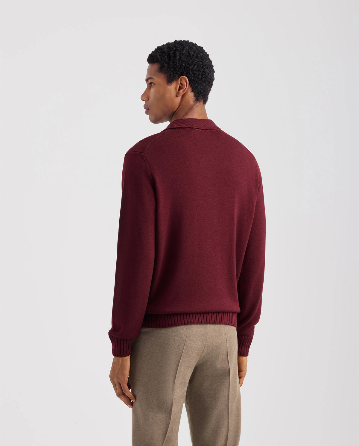Polo skipper manica lunga Bordeaux | Filippo De Laurentiis