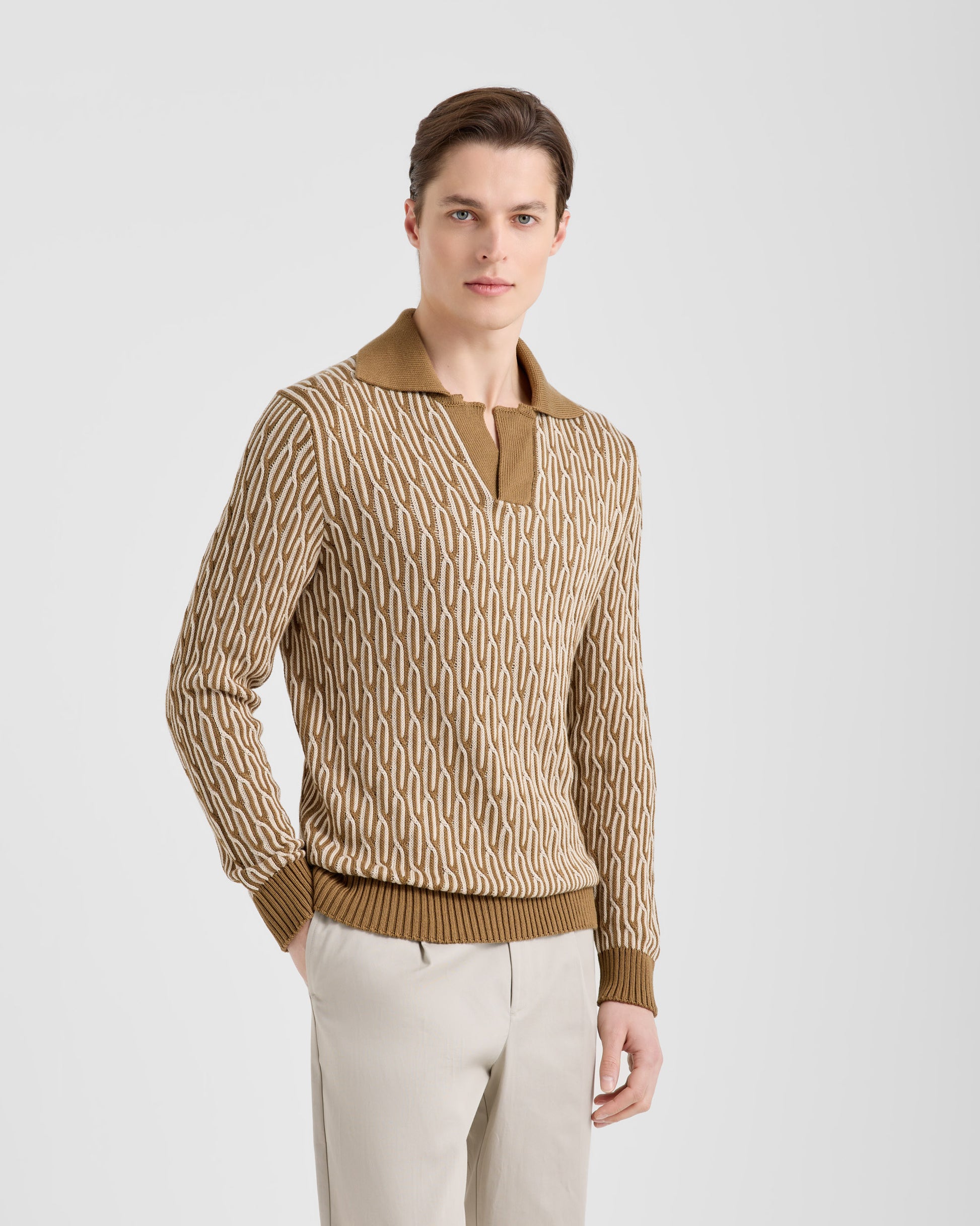 Polo skipper Cammello - beige | Filippo De Laurentiis