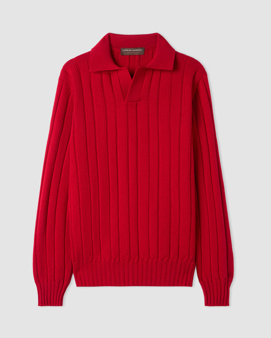 Polo skipper manica lunga Rosso | Filippo De Laurentiis