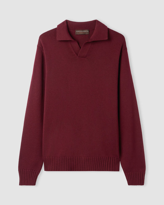 Polo skipper manica lunga Rosso | Filippo De Laurentiis