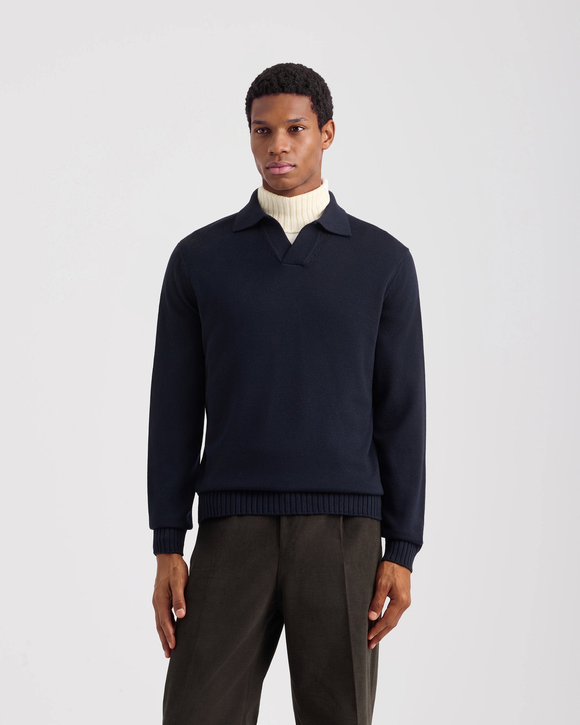 Polo skipper manica lunga Blu Navy | Filippo De Laurentiis