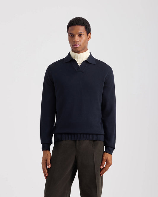 Polo skipper manica lunga Blu Navy | Filippo De Laurentiis