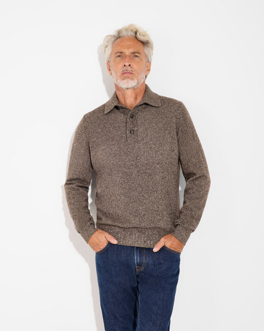 Maglia a polo mouline