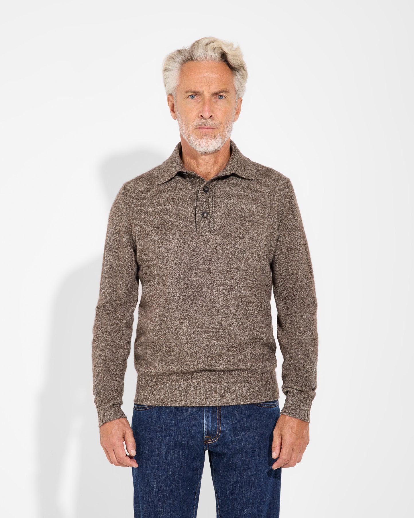 Maglia a polo mouline