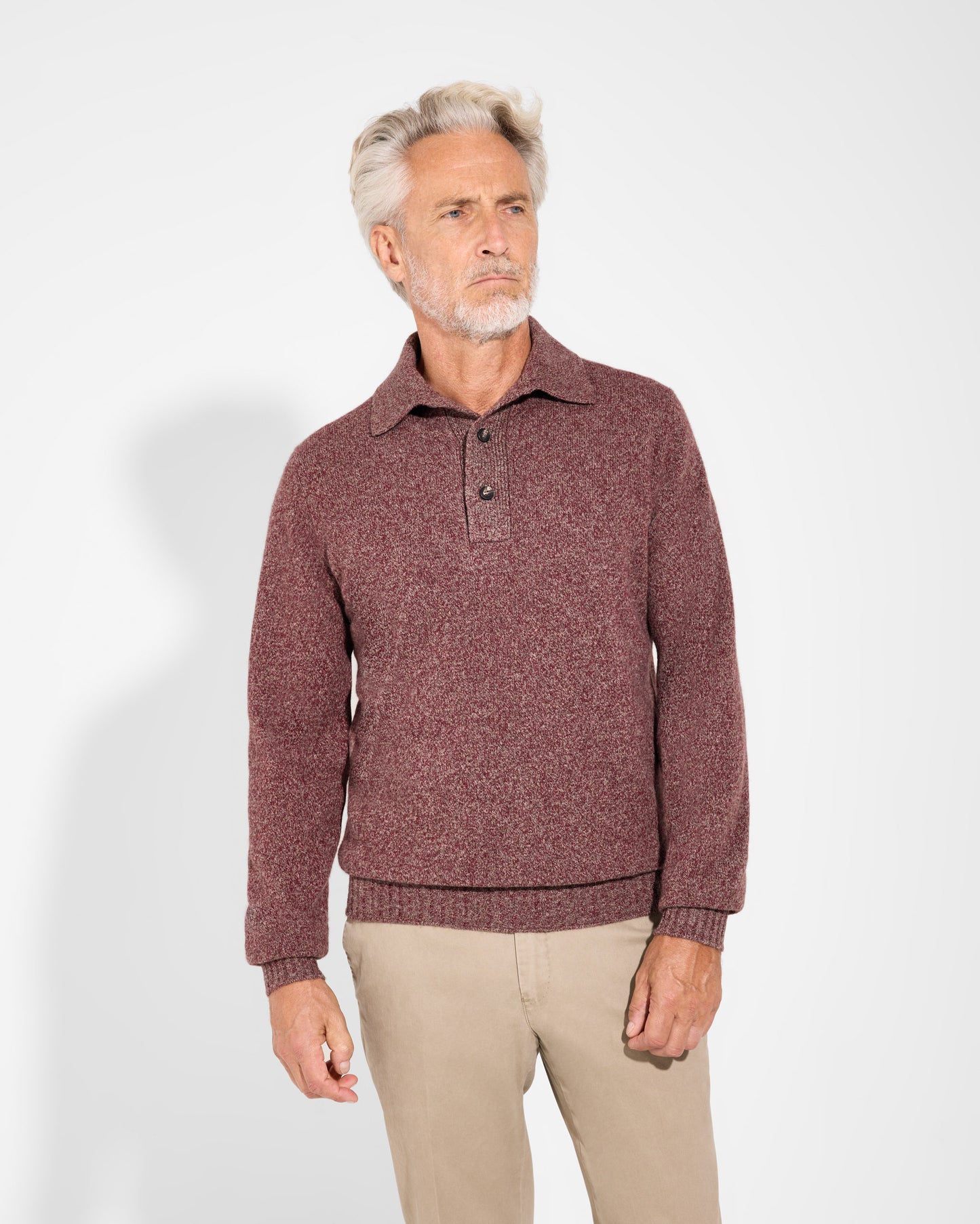Maglia a polo mouline