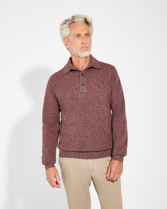 Maglia a polo mouline