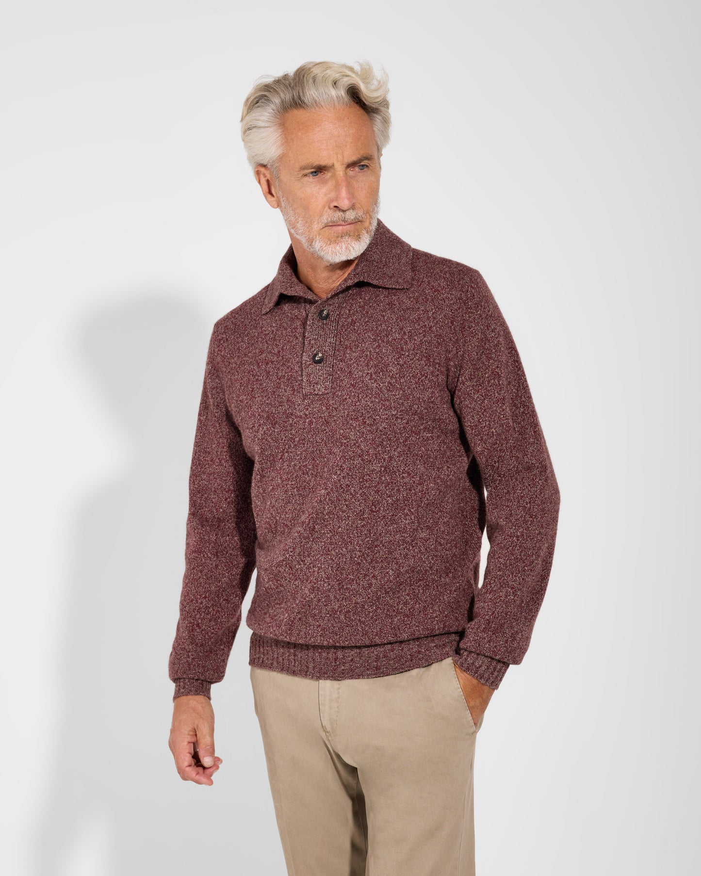 Maglia a polo mouline