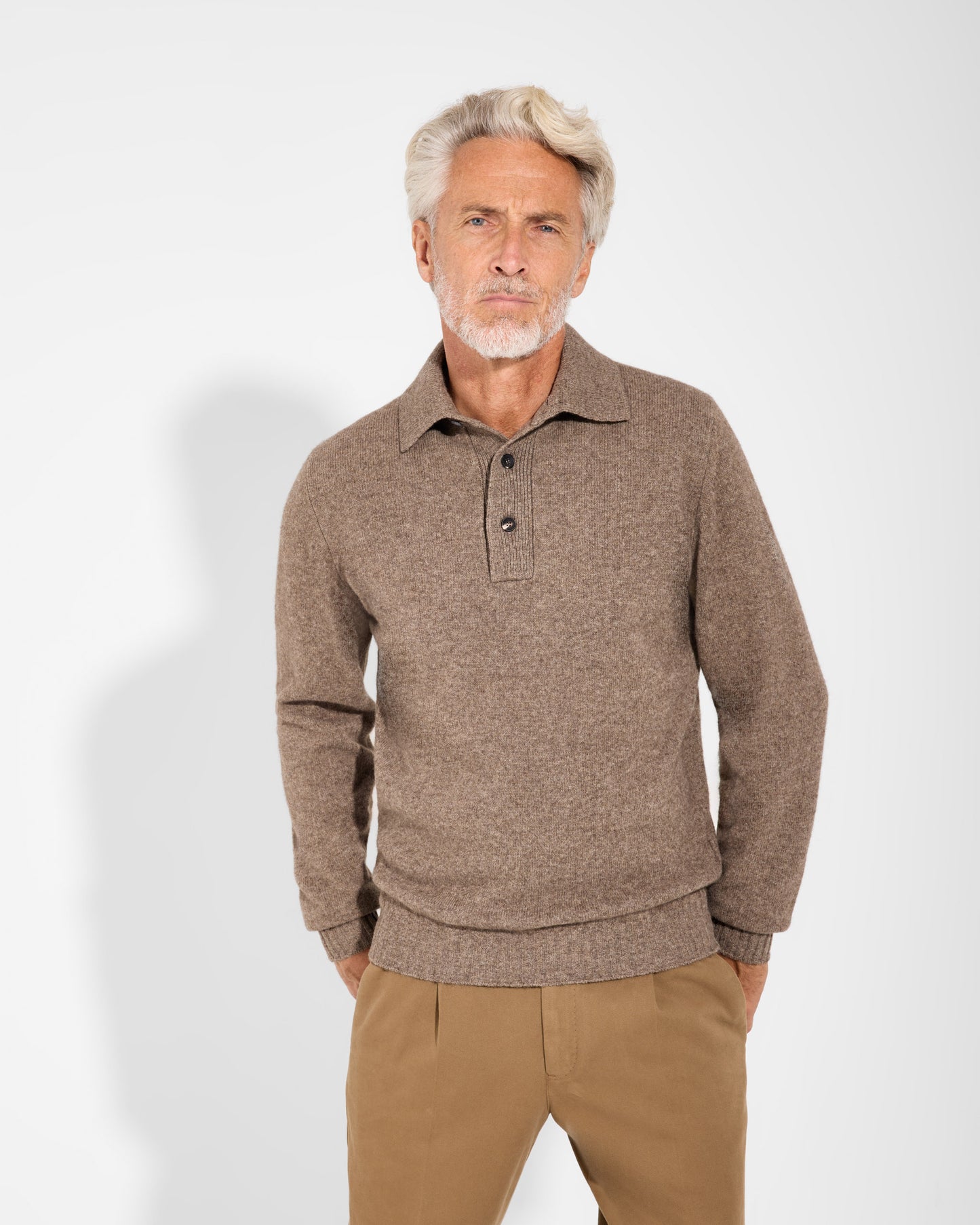 Maglia a polo mouline