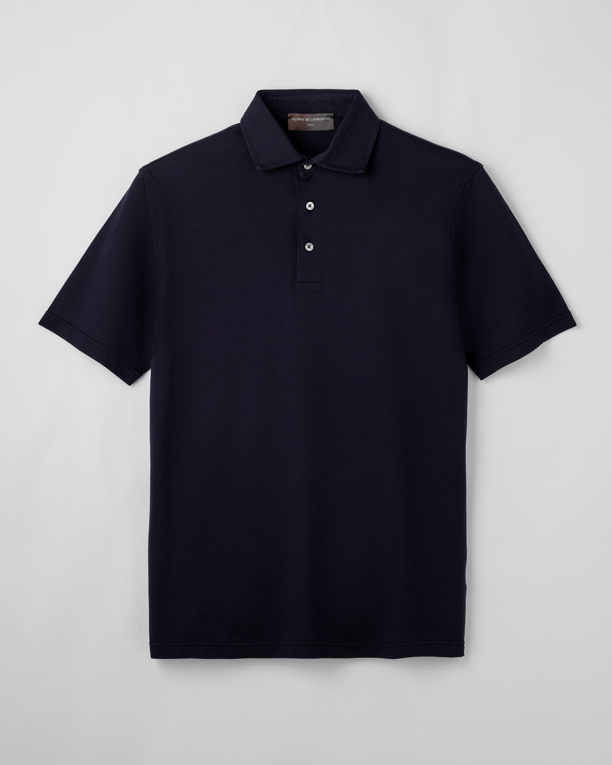 Short sleeve polo sweater NAVY BLUE | Filippo De Laurentiis