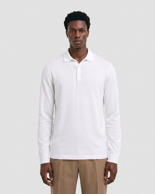Polo manica lunga Bianco ottico | Filippo De Laurentiis