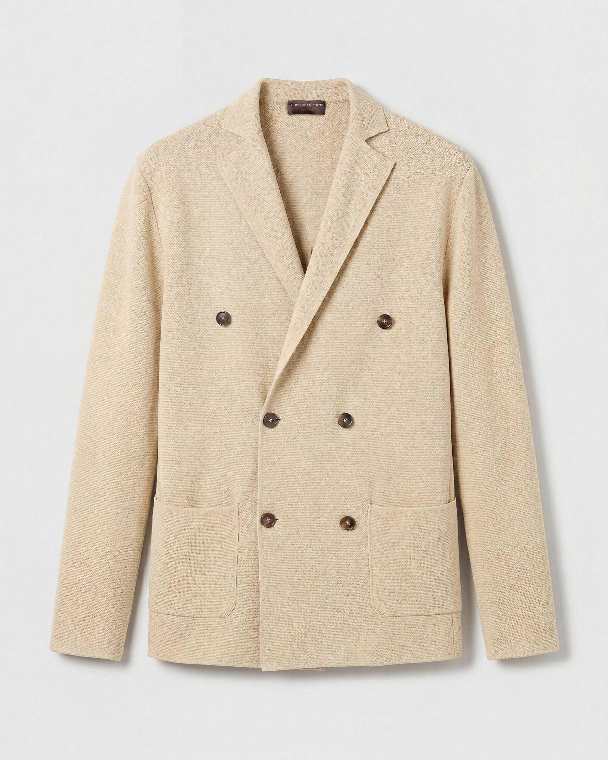 Double-breasted jacket SAND | Filippo De Laurentiis