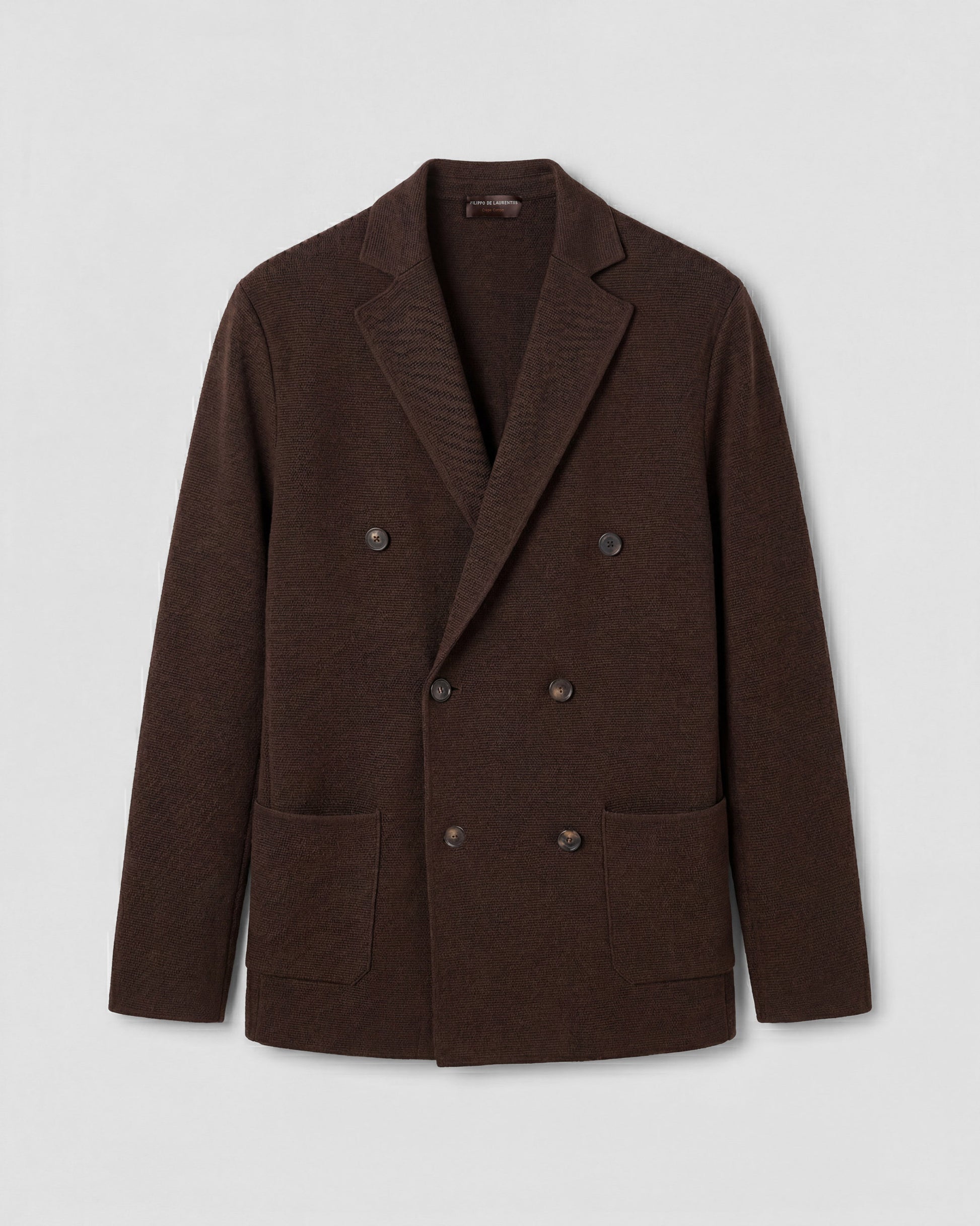 Double-breasted jacket BROWN | Filippo De Laurentiis