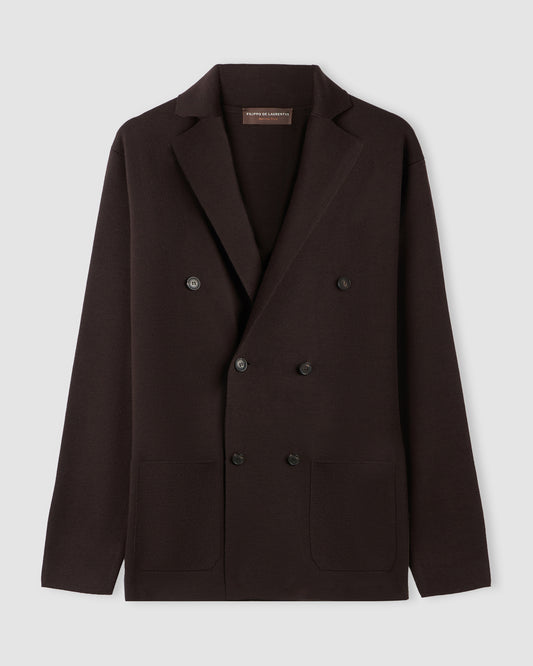 Double breasted blazer BROWN | Filippo De Laurentiis