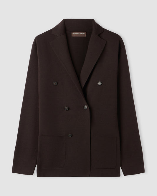 Double breasted blazer BROWN | Filippo De Laurentiis
