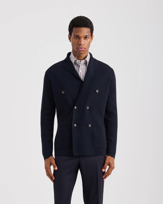 Double breasted blazer NAVY BLUE | Filippo De Laurentiis