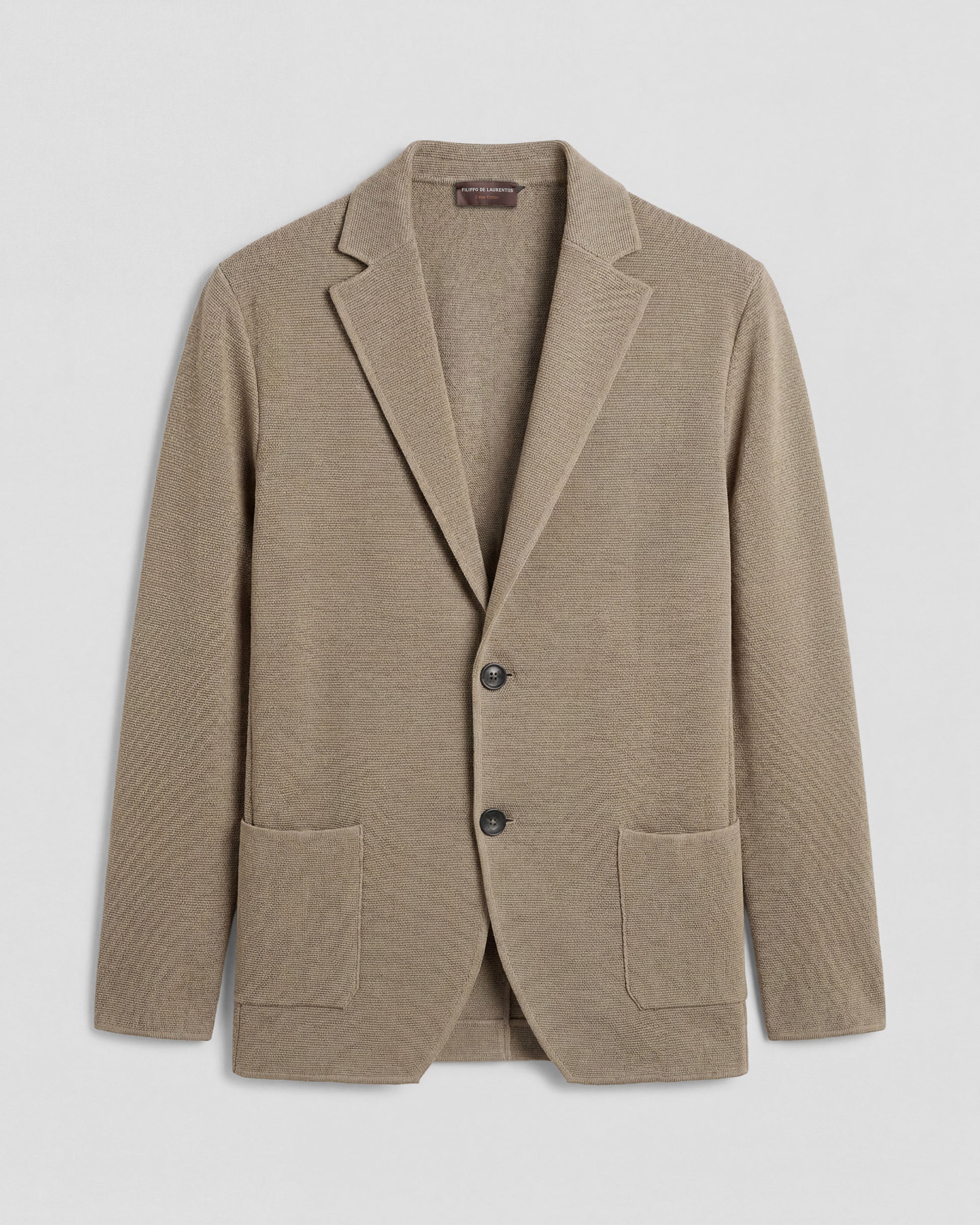 Single-breasted jacket KHAKI | Filippo De Laurentiis