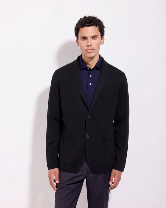Milano rib single breasted blazer