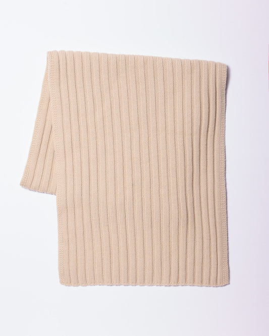 Sciarpa coste merino extrafine in sabbia |5177|