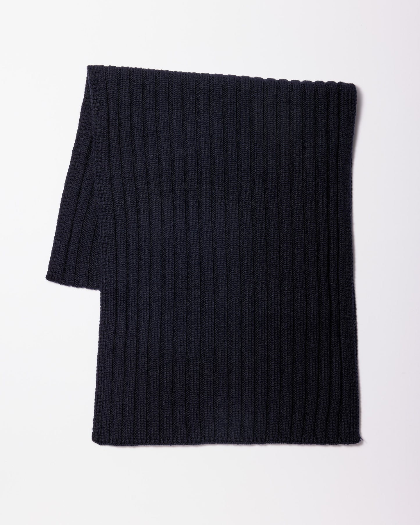 Sciarpa coste merino extrafine in navy |5178|