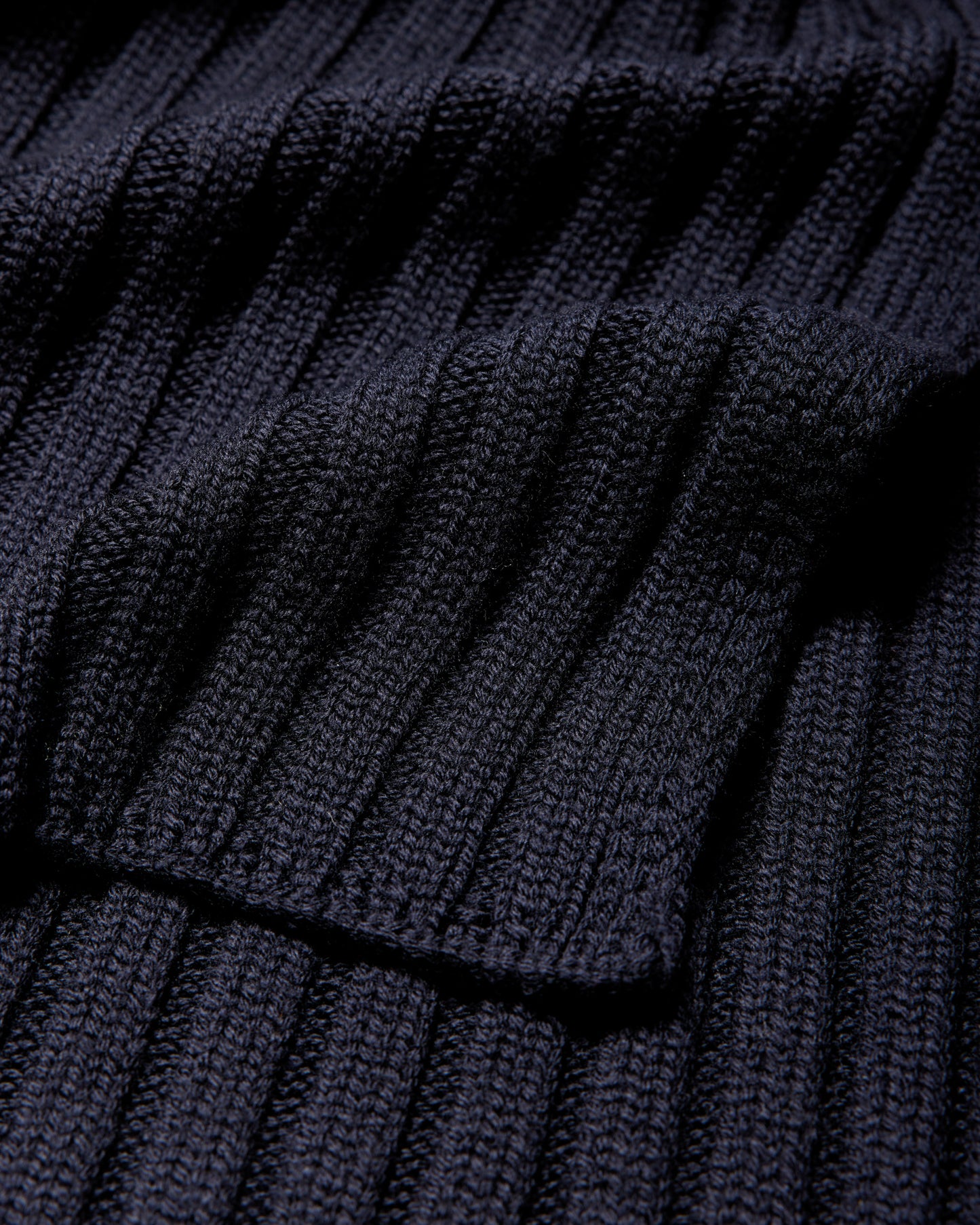 Sciarpa coste merino extrafine in navy |5204|