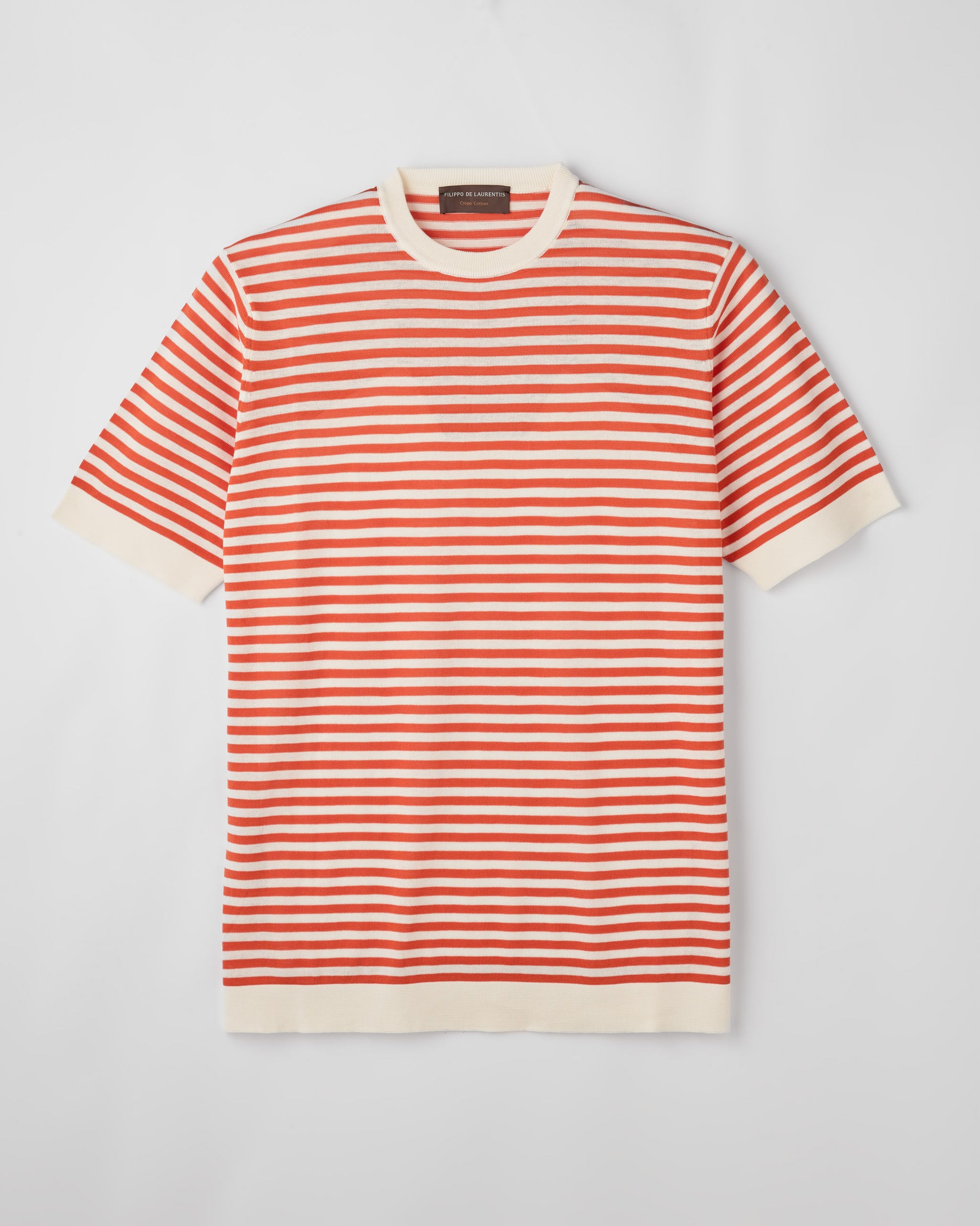 Short sleeve t-shirt latte-arancione | Filippo De Laurentiis