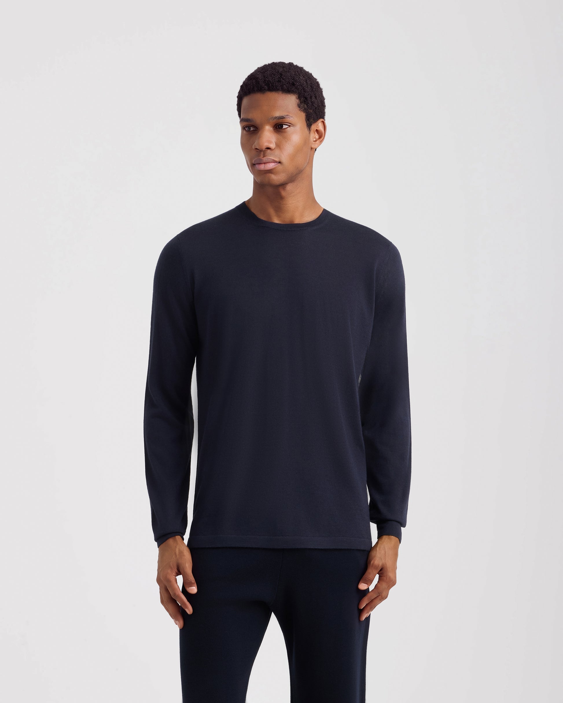 T-shirt manica lunga Blu Navy | Filippo De Laurentiis