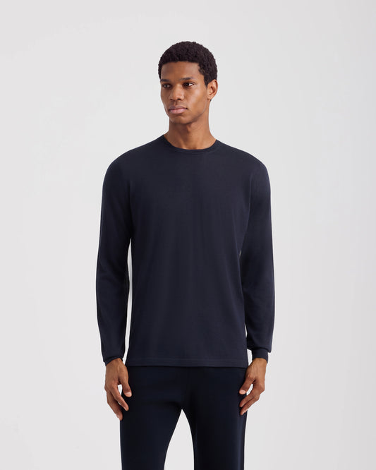 T-shirt manica lunga Blu Navy | Filippo De Laurentiis