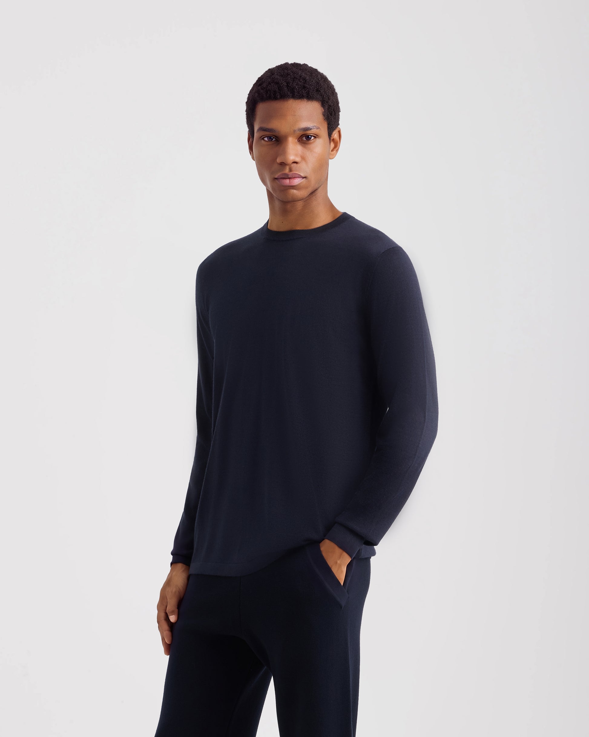 T-shirt manica lunga Blu Navy | Filippo De Laurentiis