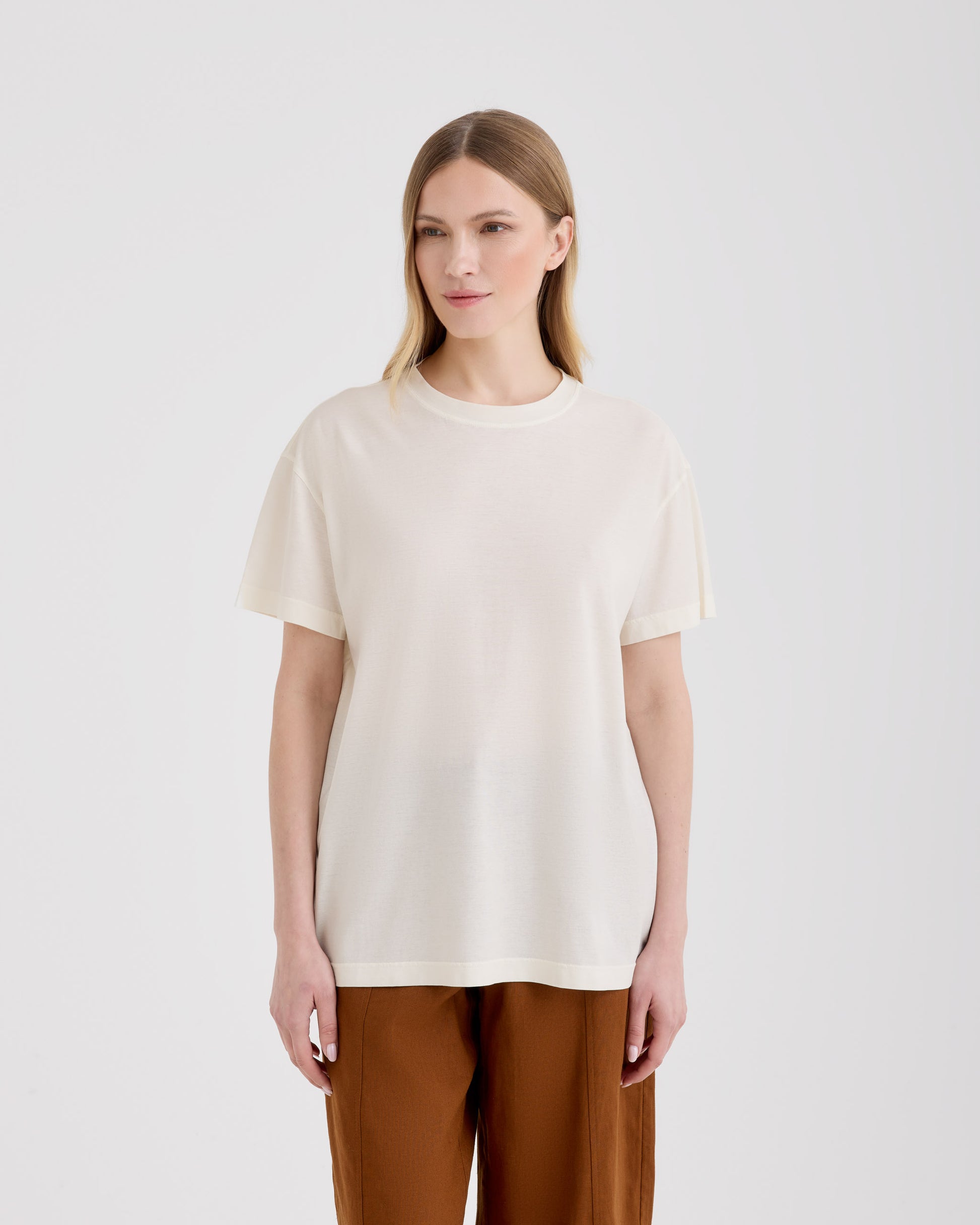 T-shirt over IVORY | Filippo De Laurentiis
