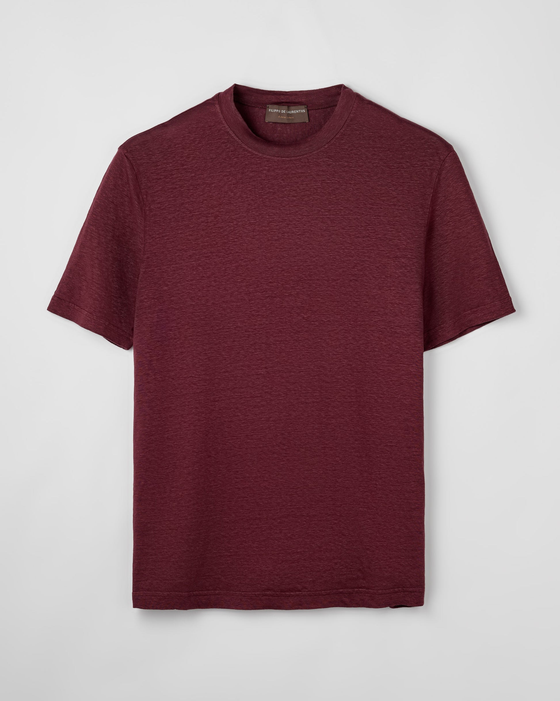 T-shirt lino bordeaux | Filippo De Laurentiis