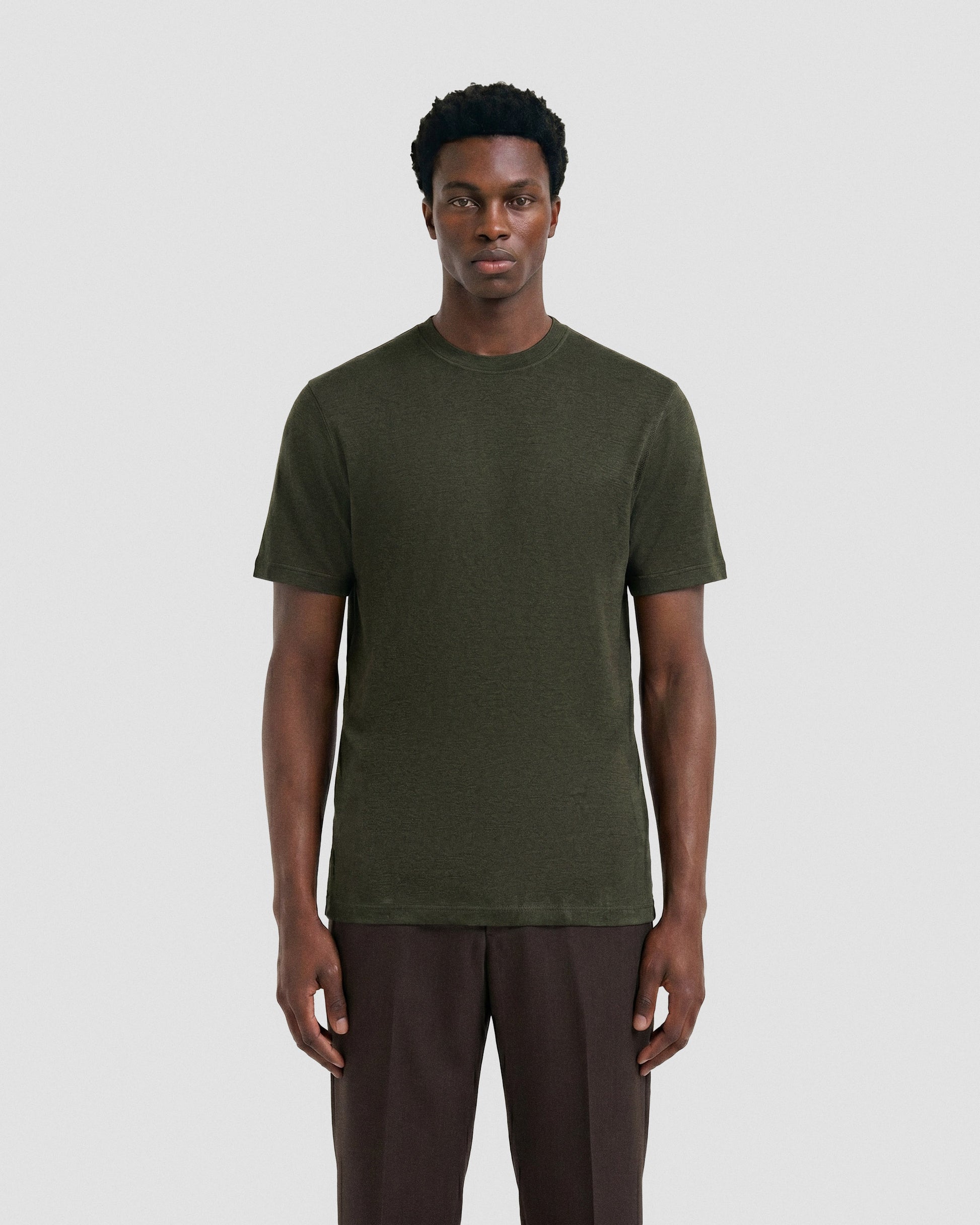 T-shirt lino Militare | Filippo De Laurentiis
