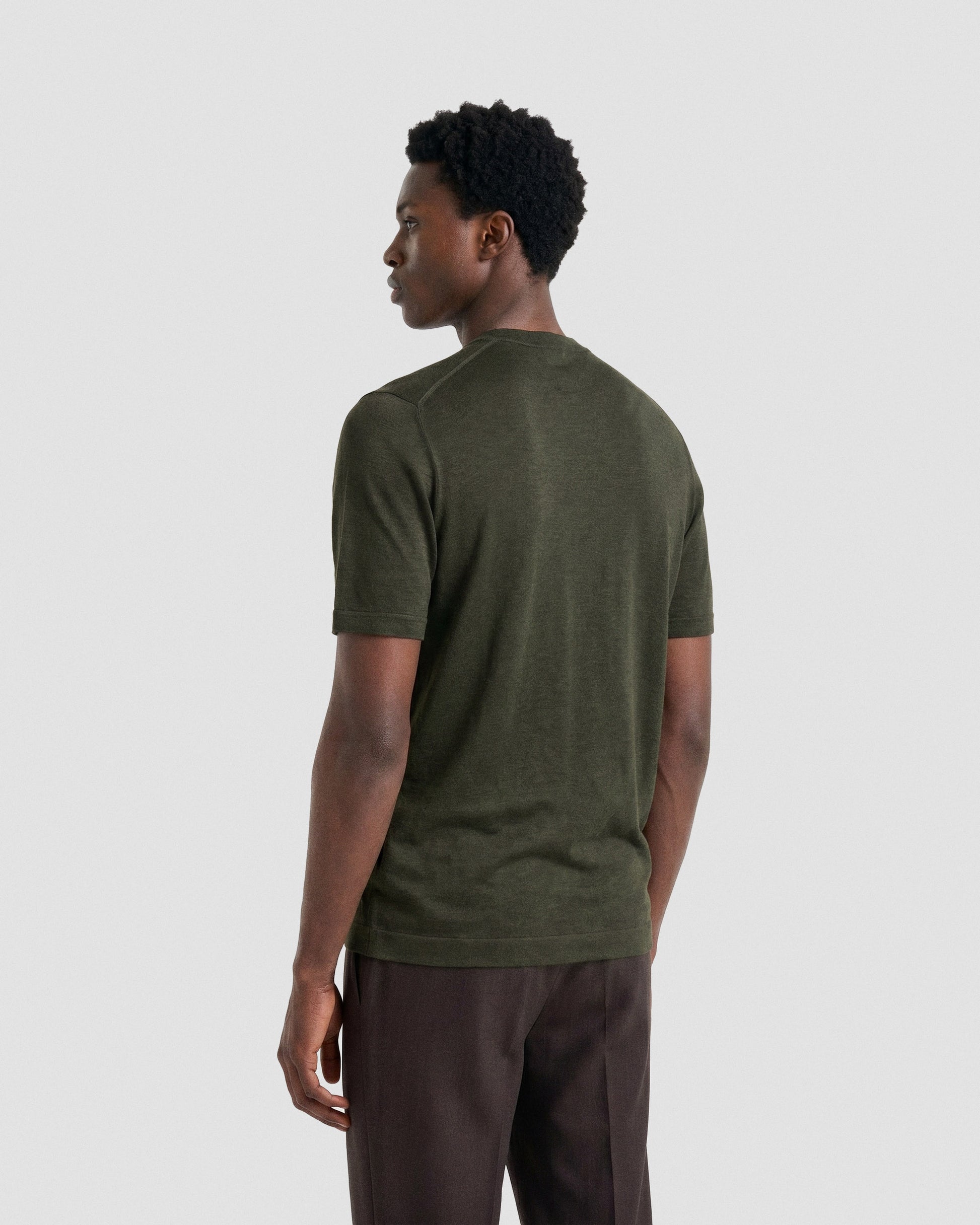 T-shirt lino Militare | Filippo De Laurentiis