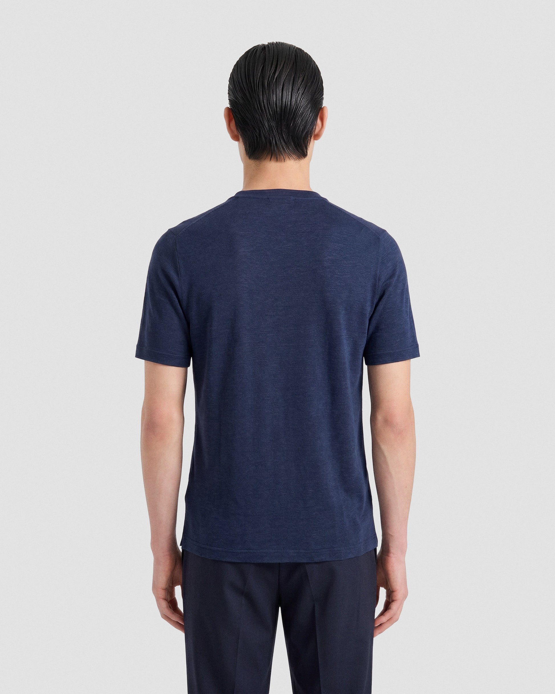T-shirt lino Indaco | Filippo De Laurentiis