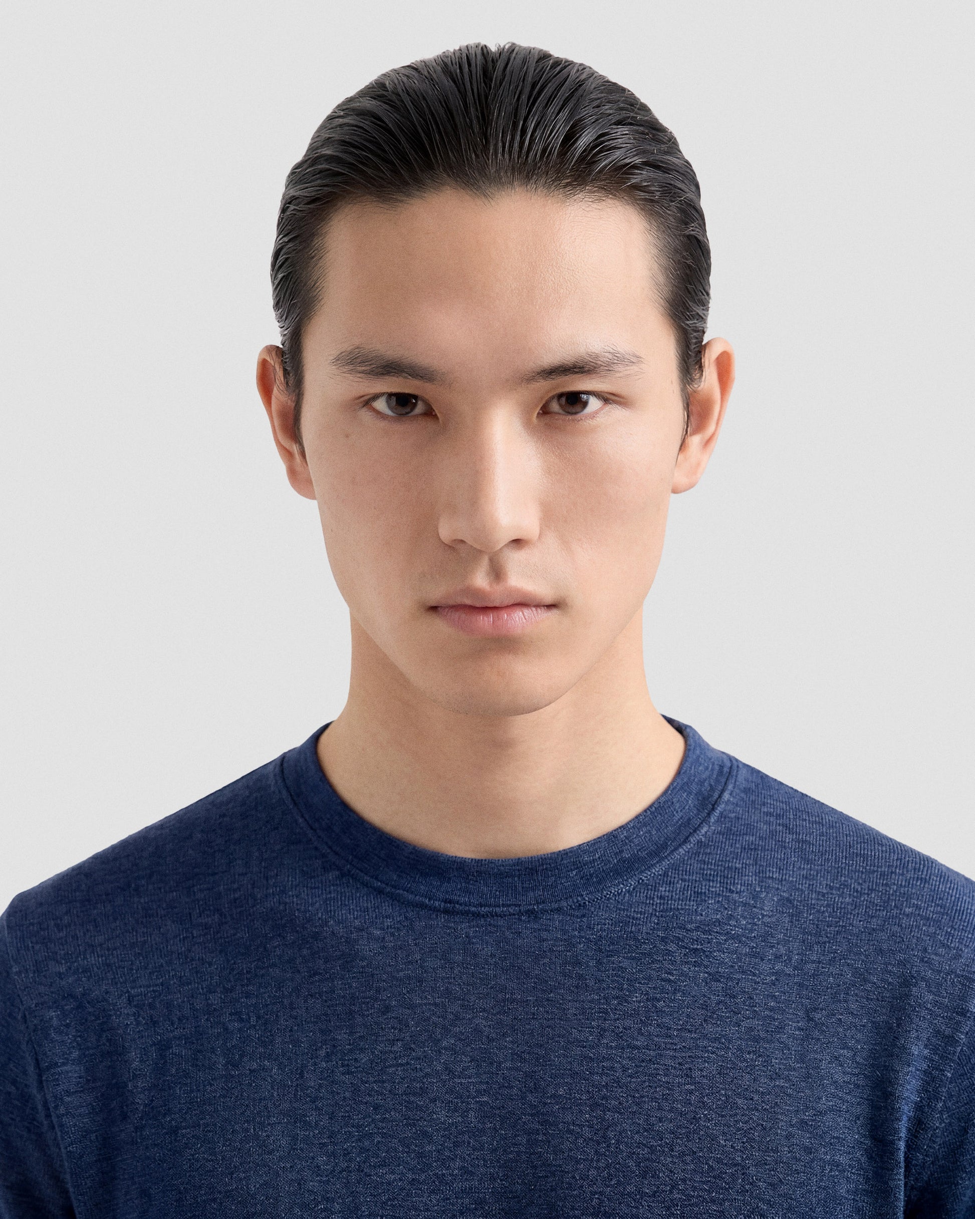 T-shirt lino Indaco | Filippo De Laurentiis