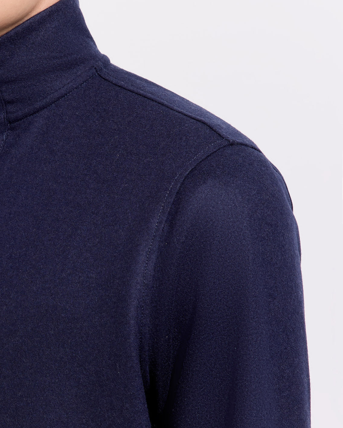 Cardigan bottoni in tessuto infeltrito lana cashmere blu navy