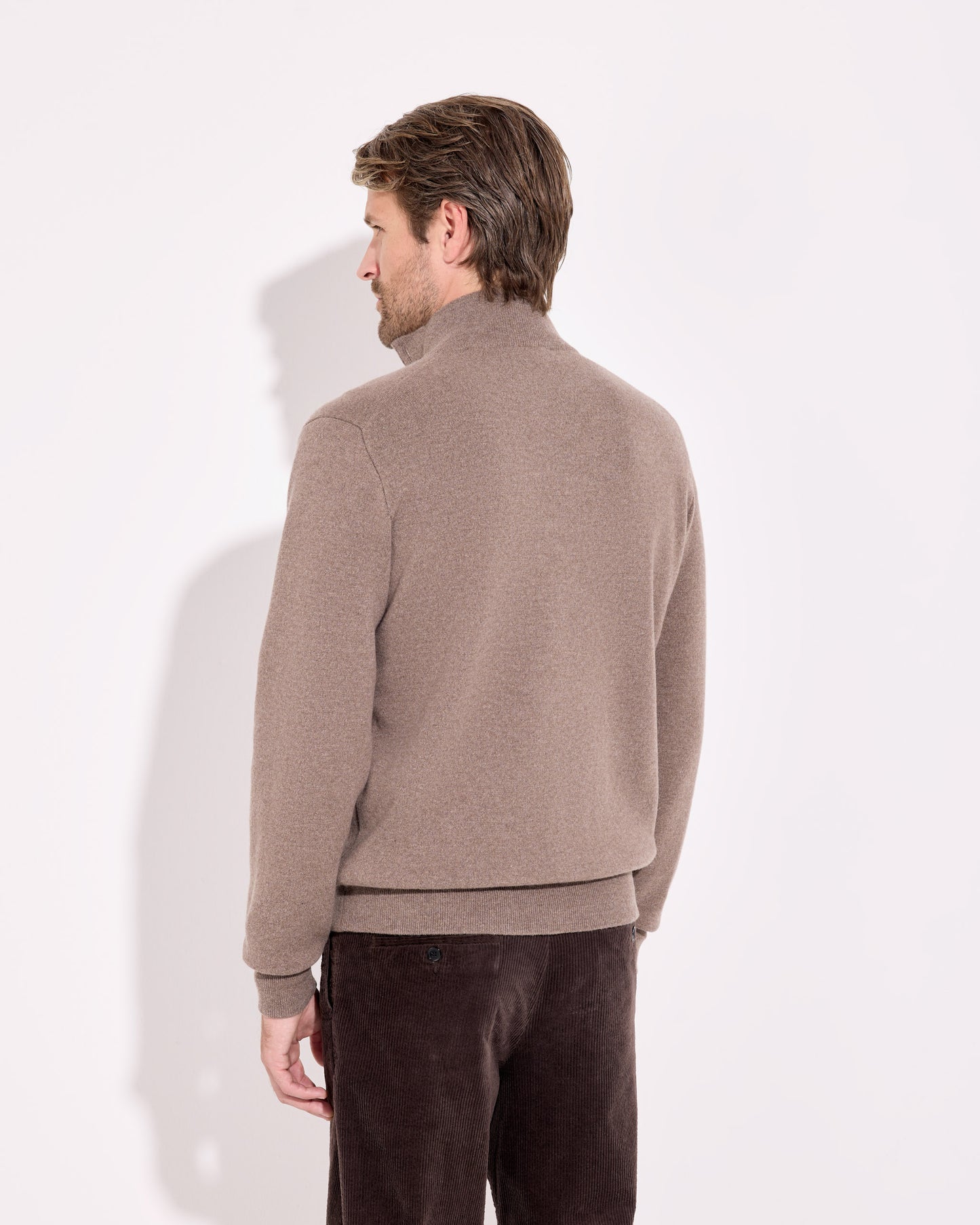 Blusotto con bottoni lana cashmere tortora 